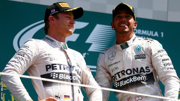 Nico Rosberg and Lewis Hamilton