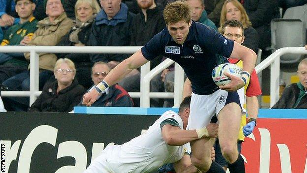 Richie Vernon in action for Scotland