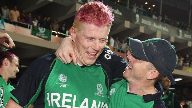 The fastest century in World Cup history helped Ireland to a shock three-wick win over England