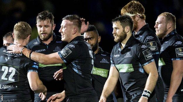 Glasgow Warriors celebrate