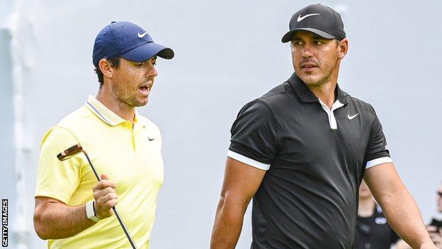 Rory McIlroy (left) and Brooks Koepka (right)