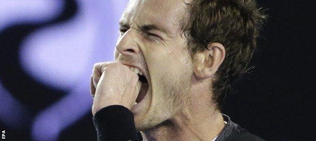 Andy Murray celebrates