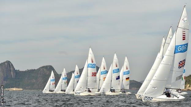 Action from the sailing events at the Rio Paralympics