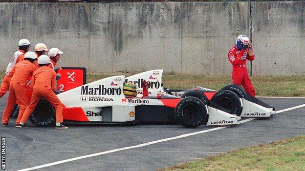 Ayrton Senna and Alain Prost