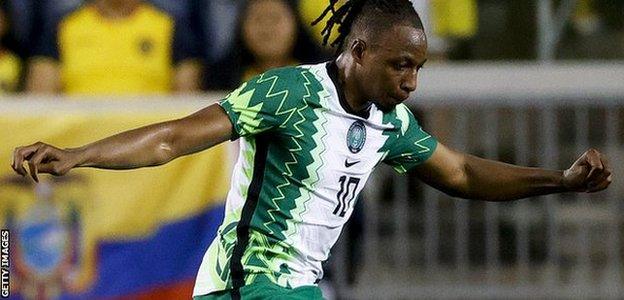 Joe Aribo in action for Nigeria