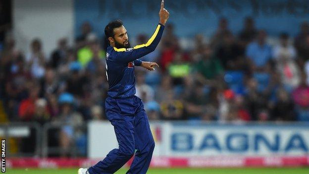 Adil Rashid in action for Yorkshire