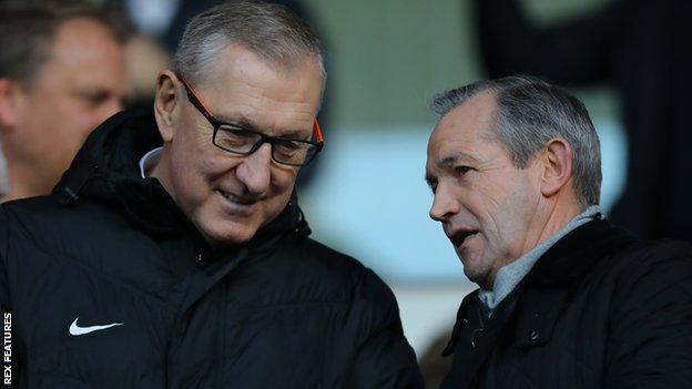 Terry Butcher (left) at an Ipswich game with George Burley