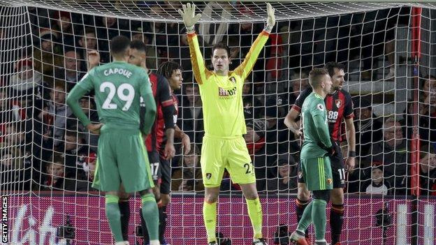 Bournemouth goalkeeper Asmir Begovic