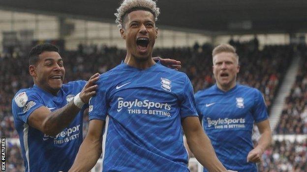 After going three months without a goal for Nottingham Forest, new Birmingham City signing Lyle Taylor scored just six minutes into his Blues debut at Derby