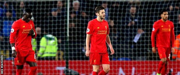 Sadio Mane, Adam Lallana and Georginio Wijnaldum