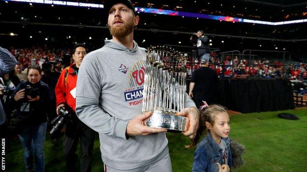 The Nationals' Stephen Strasburg