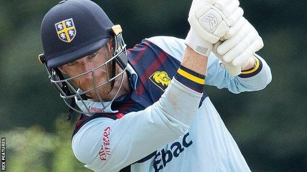 Durham's Graham Clark (140) made he second highest of the day's seven centuries