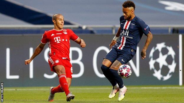 Thiago Alcantara in action during the Champions League final win over Paris St-Germain