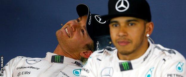 Nico Rosberg and Lewis Hamilton