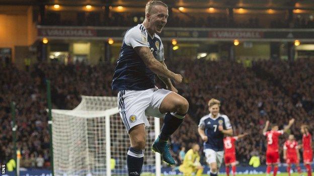 Leigh Griffiths celebrates