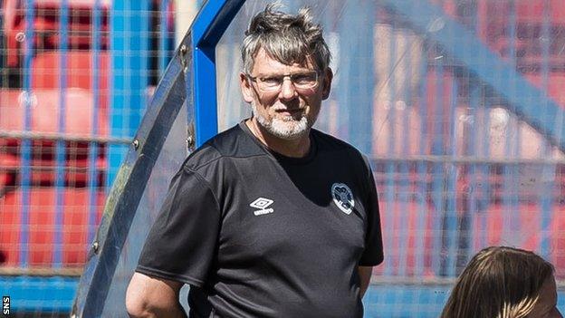 Hearts manager Craig Levein watches his team in action during a pre-season friendly