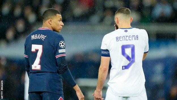 Kylian Mbappe and Karim Benzema