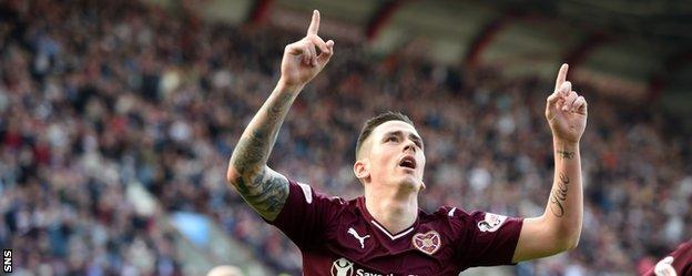 Walker has scored two goals for Hearts this season