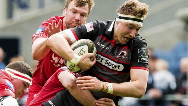 Jamie Ritchie carries the ball for Edinburgh