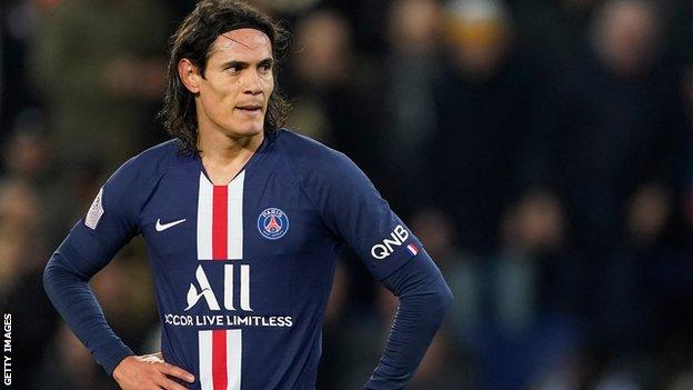 PSG striker Edinson Cavani