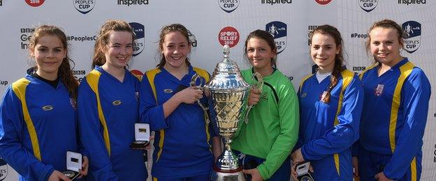 Harvesters Ladies were the winners of the under-14 girls final after beating Doncaster Belles 3-1