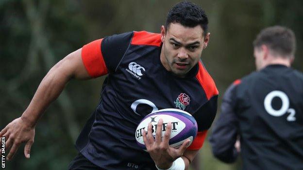 Ben Te'o pictured during England training