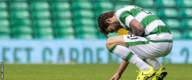 Charlie Mulgrew missed training after picking up an injury at the weekend