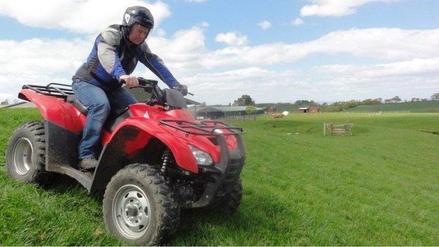 Quad bike user