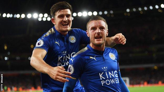 Harry Maguire and Jamie Vardy