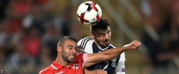 Malta"s Joseph Zerafa and Scotland"s Callum Paterson