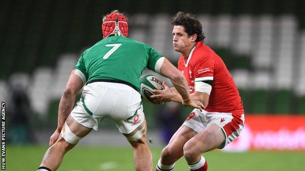 Lloyd Williams in action against Ireland when he won his 30th Wales cap