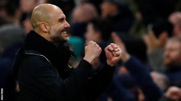 Guardiola surpassed Antonio Conte's mark of three consecutive wins