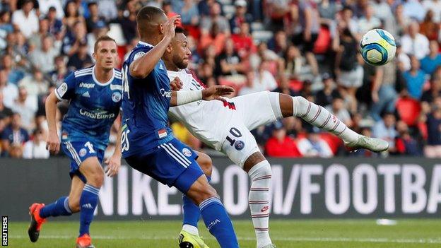 Neymar in action for Paris St-Germain