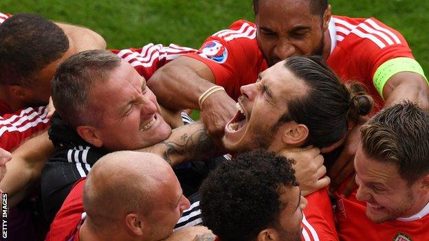 Wales celebrate