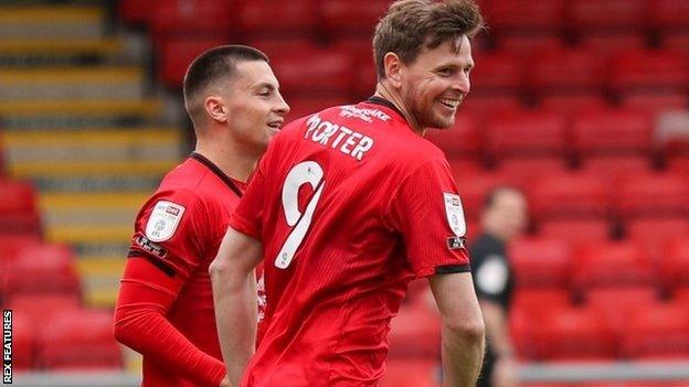 Crewe striker Chris Porter scored seven times in the 2020-21 season, taking his career tally in league and cup games to 189