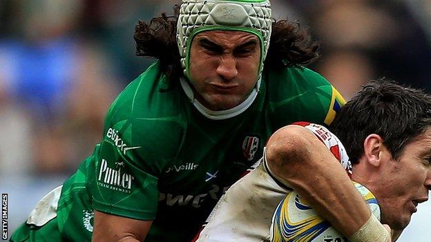 London Irish back row Blair Cowan