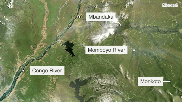 map of DR Congo