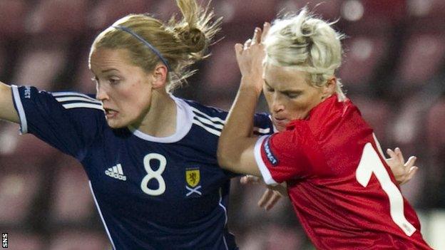 Scotland's Kim Little and Wales' Jess Fishlock