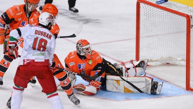 Cardiff Devils' Sam Duggan registered two goals and an assist in Saturday's 3-1 victory at Sheffield Steelers