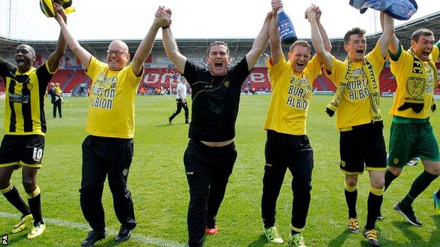 Burton Albion celebrate