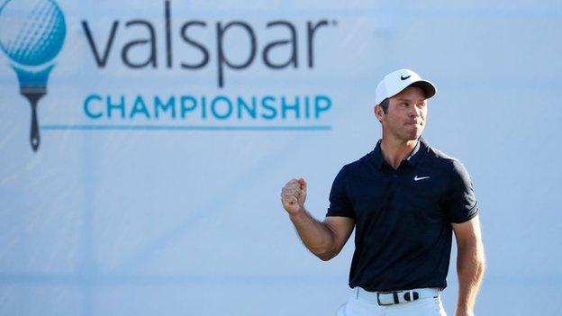 Paul Casey needed par on the final hole to retain the Valspar Championship