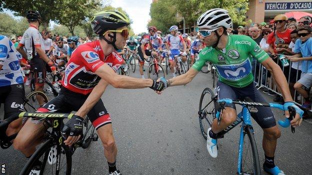 Simon Yates and Alejandro Valverde