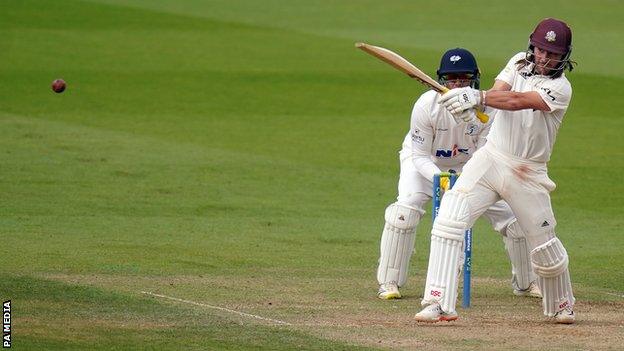 Surrey captain Rory Burns hits the winning runs