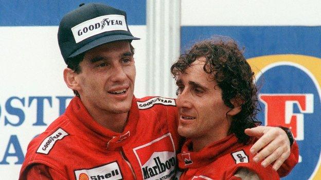 Ayrton Senna and Alain Prost