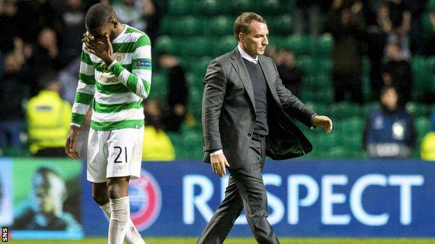 Olivier Ntcham and Brendan Rodgers