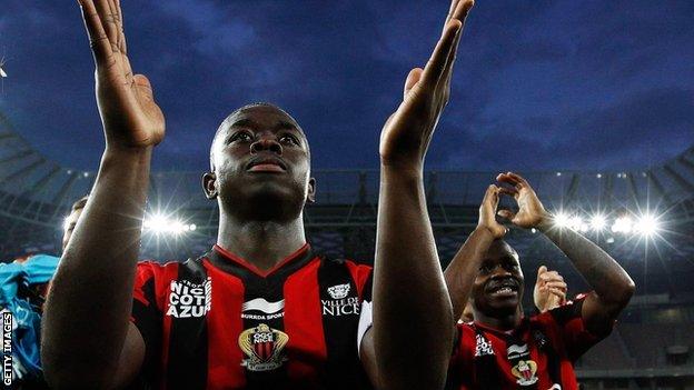 Nampalys Mendy celebrates with Nice