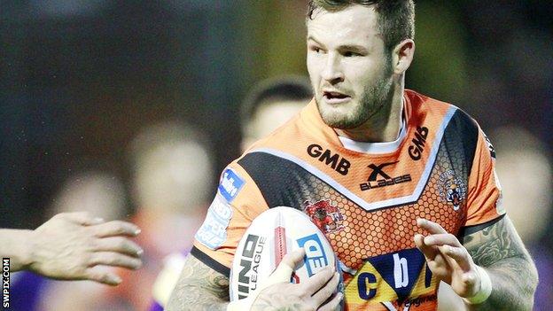 Zak Hardaker in action for Castleford Tigers