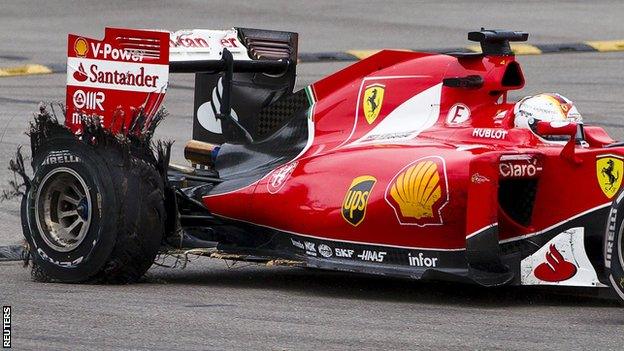 Sebastian Vettel tyre