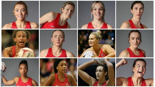 England's netball squad