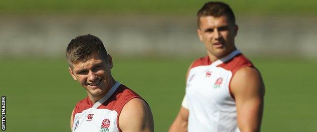 Owen Farrell and Henry Slade